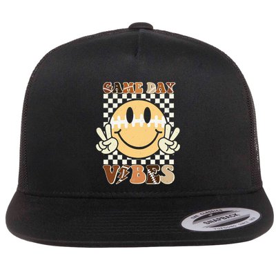 Funny Face American Football Game Day Vibes Sport Flatbill Hat