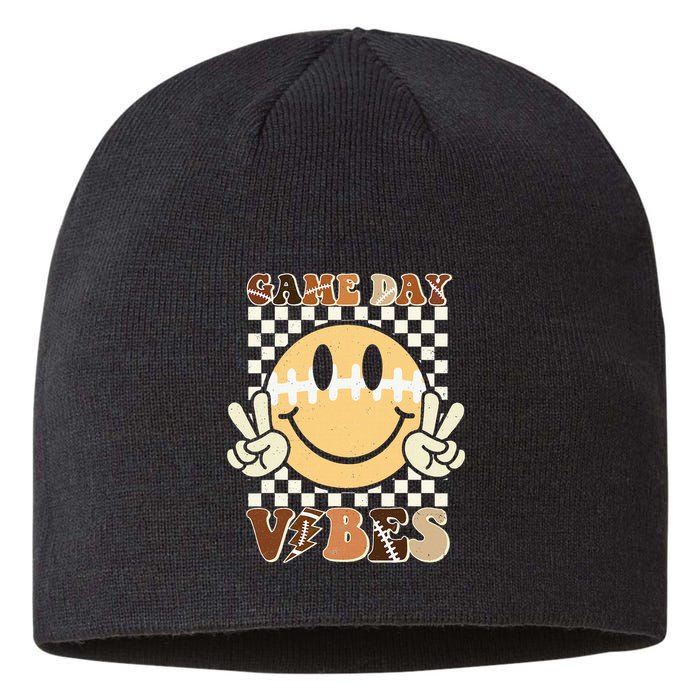 Funny Face American Football Game Day Vibes Sport Sustainable Beanie