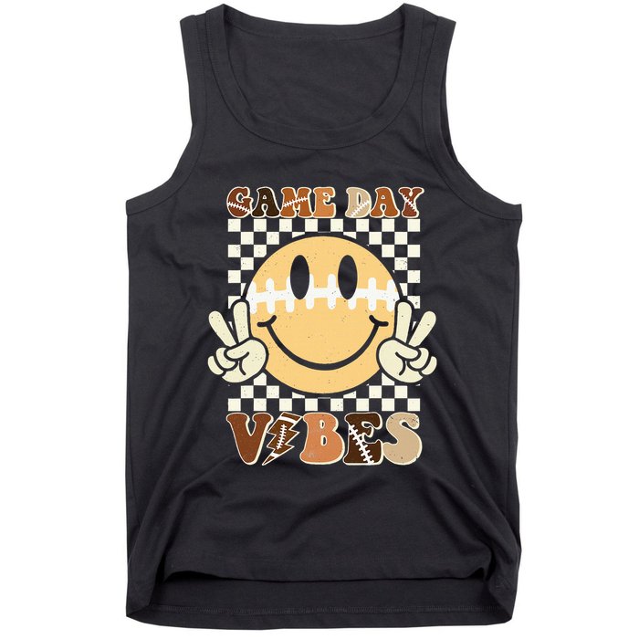 Funny Face American Football Game Day Vibes Sport Tank Top