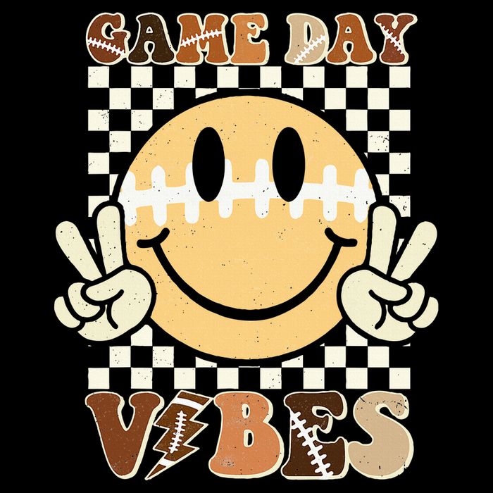 Funny Face American Football Game Day Vibes Sport Tank Top