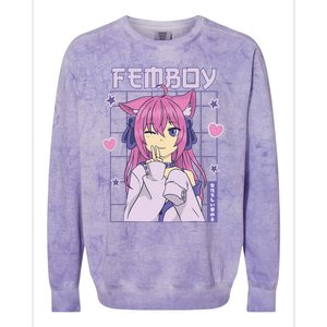 funny Femboy Anime Cute Little Femboy Colorblast Crewneck Sweatshirt