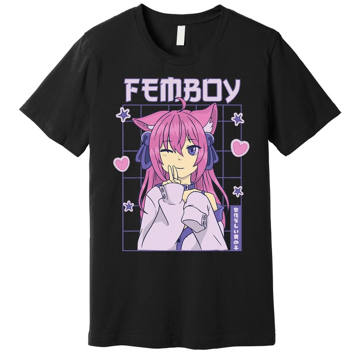 funny Femboy Anime Cute Little Femboy Premium T-Shirt