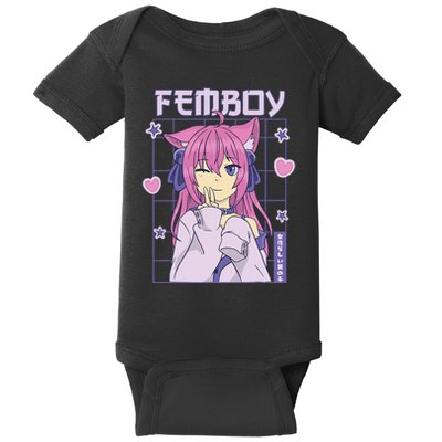 funny Femboy Anime Cute Little Femboy Baby Bodysuit