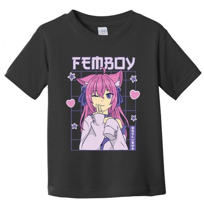 funny Femboy Anime Cute Little Femboy Toddler T-Shirt