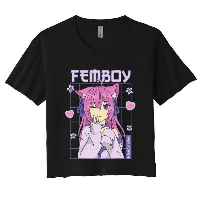 funny Femboy Anime Cute Little Femboy Crop Top