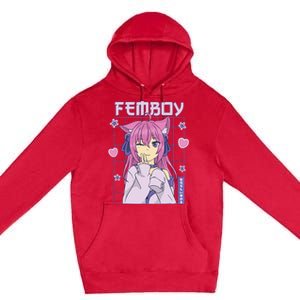 funny Femboy Anime Cute Little Femboy Premium Pullover Hoodie