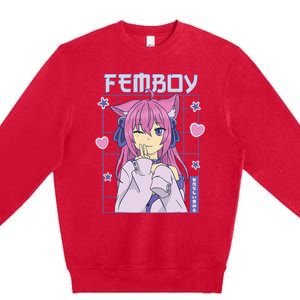 funny Femboy Anime Cute Little Femboy Premium Crewneck Sweatshirt