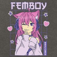 funny Femboy Anime Cute Little Femboy Cotton Canvas Backpack