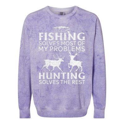 Funny Fishing And Hunting Gift Christmas Humor Hunter Cool X Colorblast Crewneck Sweatshirt