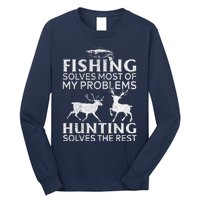 Funny Fishing And Hunting Gift Christmas Humor Hunter Cool X Long Sleeve Shirt