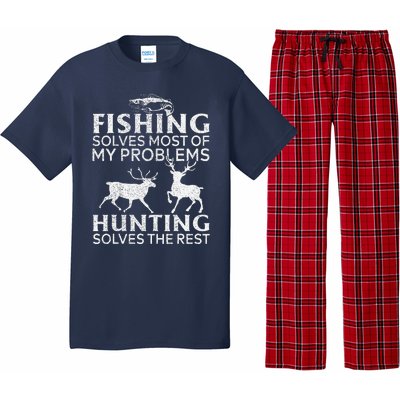 Funny Fishing And Hunting Gift Christmas Humor Hunter Cool X Pajama Set