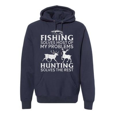 Funny Fishing And Hunting Gift Christmas Humor Hunter Cool X Premium Hoodie