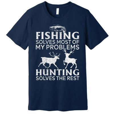 Funny Fishing And Hunting Gift Christmas Humor Hunter Cool X Premium T-Shirt