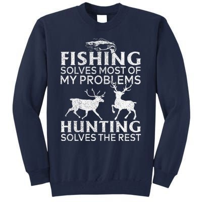 Funny Fishing And Hunting Gift Christmas Humor Hunter Cool X Tall Sweatshirt