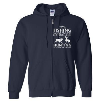 Funny Fishing And Hunting Gift Christmas Humor Hunter Cool X Full Zip Hoodie