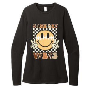 Funny Face American Football Game Day Vibes Sport Womens CVC Long Sleeve Shirt