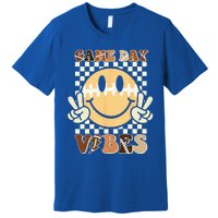 Funny Face American Football Game Day Vibes Sport Premium T-Shirt