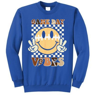 Funny Face American Football Game Day Vibes Sport Tall Sweatshirt