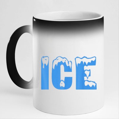 Funny Fire And Ice Costume Halloween Family Matching Funny Cute 11oz Black Color Changing Mug