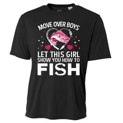 Funny Fishing Art Fishing Lover Fisherwoman Cooling Performance Crew T-Shirt