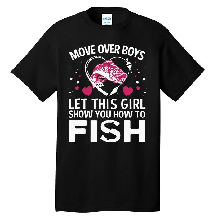 Funny Fishing Art Fishing Lover Fisherwoman Tall T-Shirt