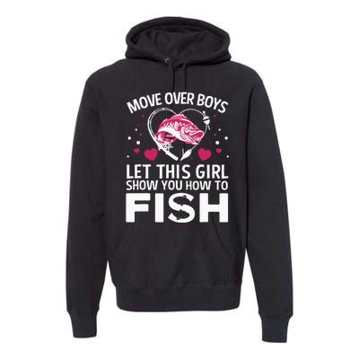 Funny Fishing Art Fishing Lover Fisherwoman Premium Hoodie