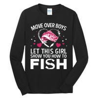 Funny Fishing Art Fishing Lover Fisherwoman Tall Long Sleeve T-Shirt