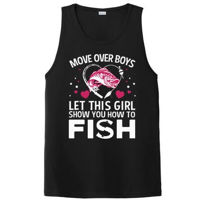 Funny Fishing Art Fishing Lover Fisherwoman PosiCharge Competitor Tank