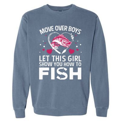 Funny Fishing Art Fishing Lover Fisherwoman Garment-Dyed Sweatshirt