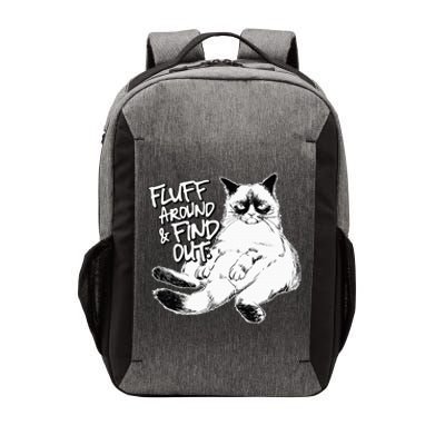 Funny Fluff Around And Find Out Grumpy Kitty Sarcastic Cat Vector Backpack