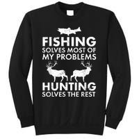 Funny Fishing And Hunting Gift Christmas Humor Hunter Cool Sweatshirt