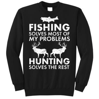 Funny Fishing And Hunting Gift Christmas Humor Hunter Cool Sweatshirt