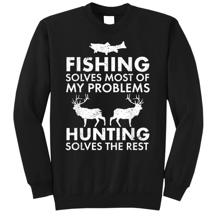 Funny Fishing And Hunting Gift Christmas Humor Hunter Cool Sweatshirt