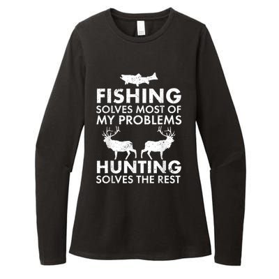 Funny Fishing And Hunting Gift Christmas Humor Hunter Cool Womens CVC Long Sleeve Shirt