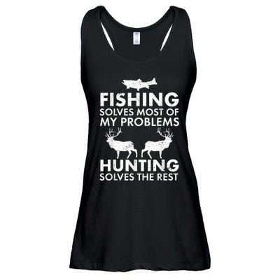 Funny Fishing And Hunting Gift Christmas Humor Hunter Cool Ladies Essential Flowy Tank