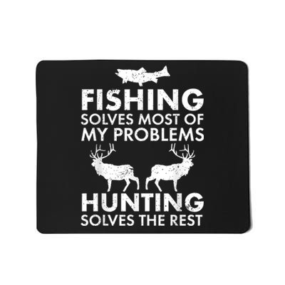 Funny Fishing And Hunting Gift Christmas Humor Hunter Cool Mousepad