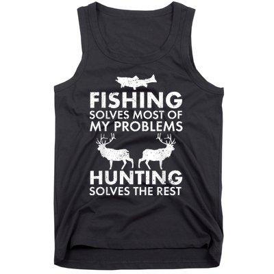 Funny Fishing And Hunting Gift Christmas Humor Hunter Cool Tank Top