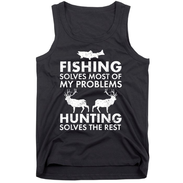 Funny Fishing And Hunting Gift Christmas Humor Hunter Cool Tank Top