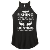 Funny Fishing And Hunting Gift Christmas Humor Hunter Cool Women's Perfect Tri Rocker Tank