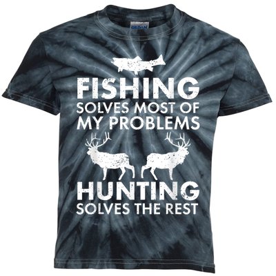 Funny Fishing And Hunting Gift Christmas Humor Hunter Cool Kids Tie-Dye T-Shirt