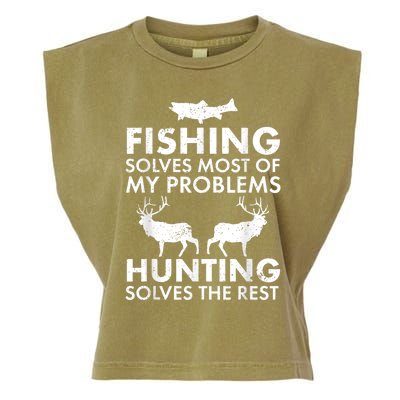 Funny Fishing And Hunting Gift Christmas Humor Hunter Cool Garment-Dyed Women's Muscle Tee