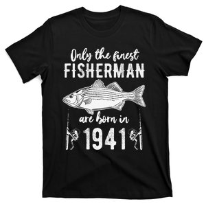 Finest Fishmen Are Born In 1941 Birthday Gift For Fishing T-Shirt