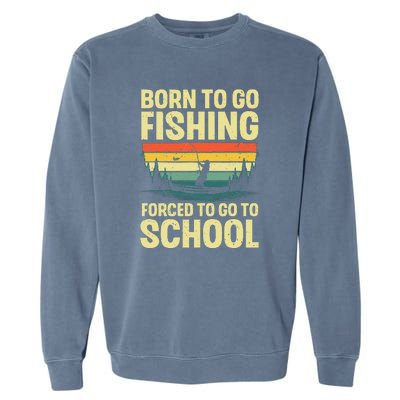 Funny Fishing Art For Fishing Fish Fisherman Garment-Dyed Sweatshirt