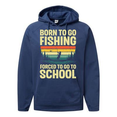 Funny Fishing Art For Fishing Fish Fisherman Performance Fleece Hoodie