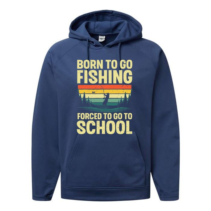 Funny Fishing Art For Fishing Fish Fisherman Performance Fleece Hoodie