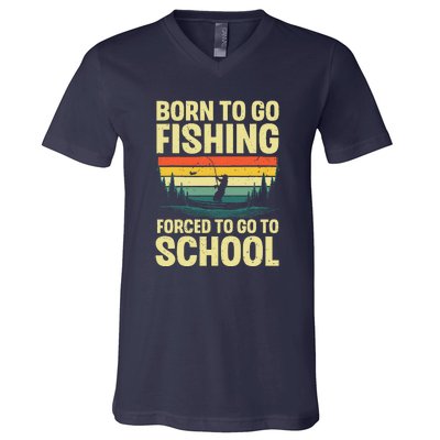 Funny Fishing Art For Fishing Fish Fisherman V-Neck T-Shirt