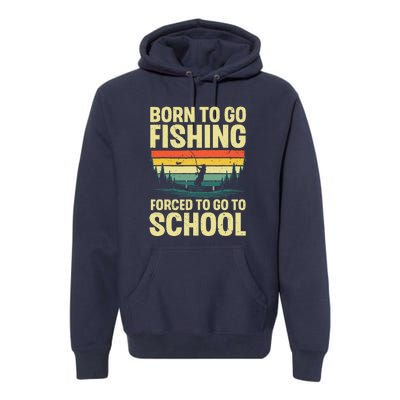 Funny Fishing Art For Fishing Fish Fisherman Premium Hoodie