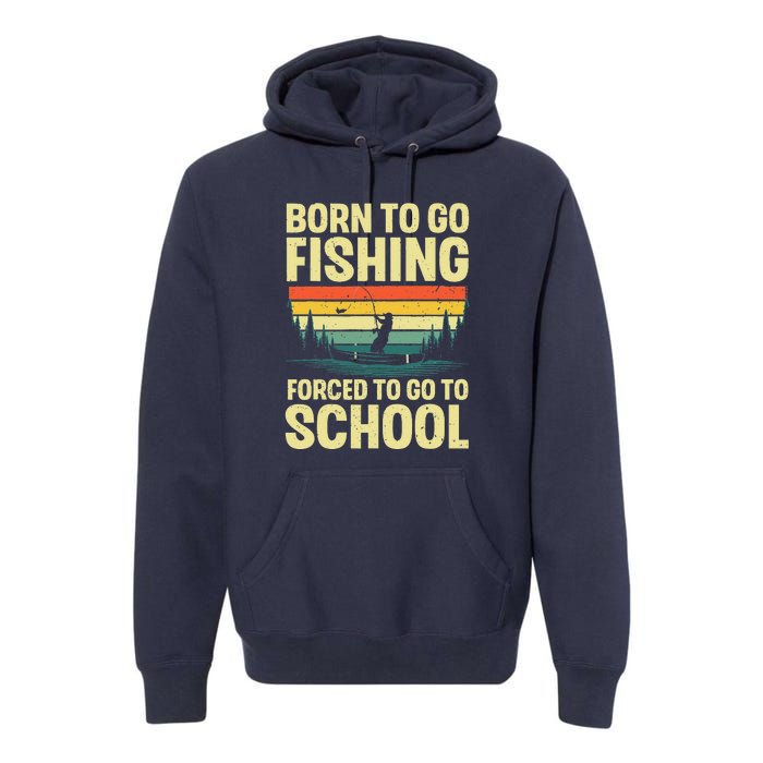 Funny Fishing Art For Fishing Fish Fisherman Premium Hoodie