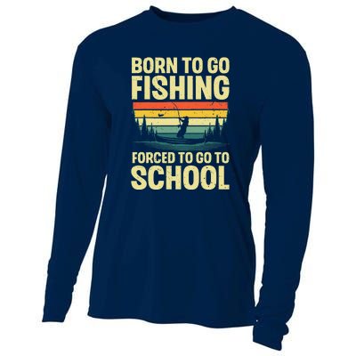 Funny Fishing Art For Fishing Fish Fisherman Cooling Performance Long Sleeve Crew