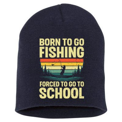 Funny Fishing Art For Fishing Fish Fisherman Short Acrylic Beanie